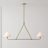 Beatrix Pendant (46") - Linen Shades | West Elm