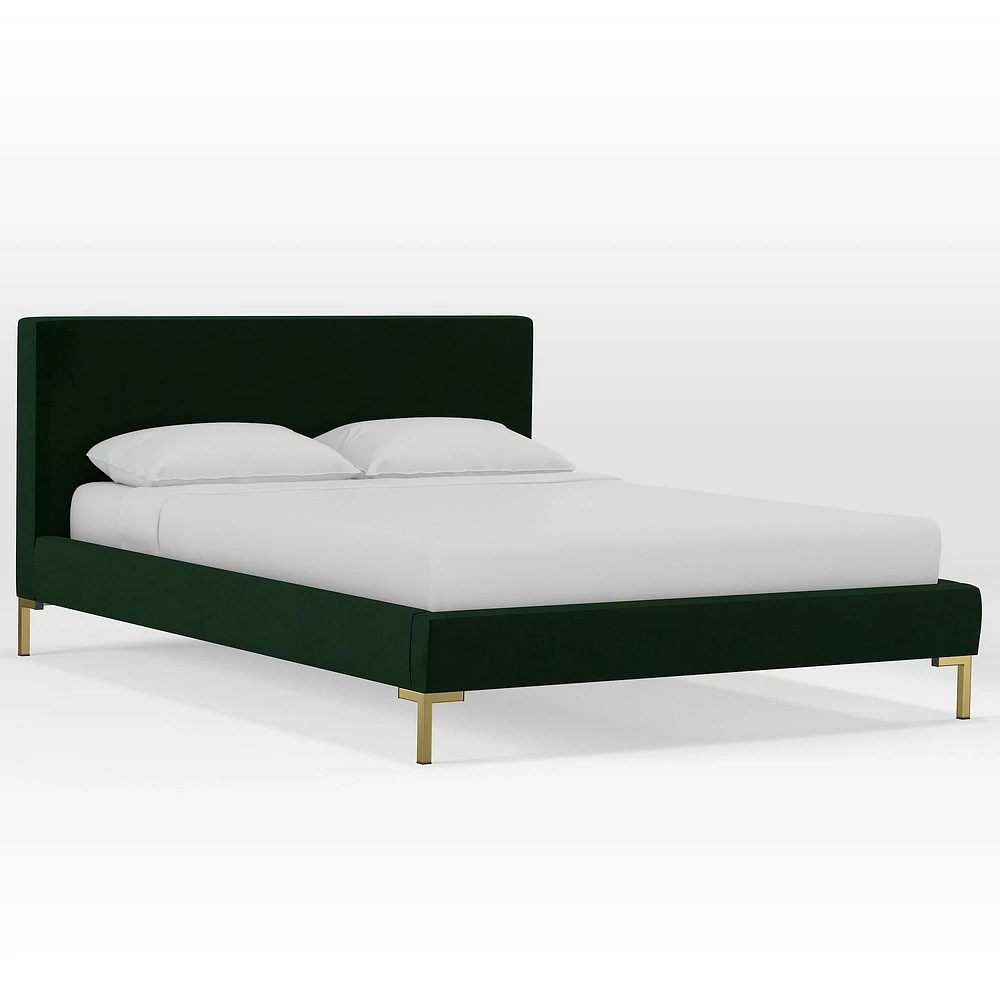 Upholstered Platform Bed - Metal Legs | West Elm