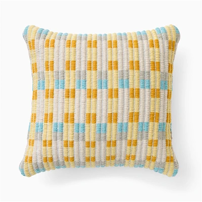 Outdoor Check Point Pillow | West Elm