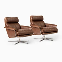 Kristoff Leather Swivel Chair | West Elm