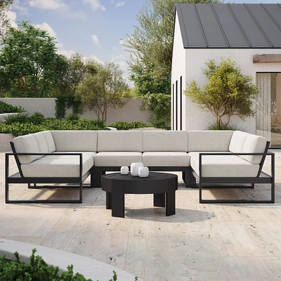 Portside Aluminum Outdoor 6-Piece U-Shaped Sectional (126") | West Elm