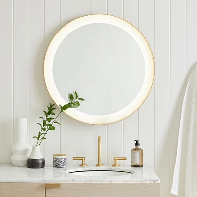 Curved Light Up Vanity Mirror - 28" | West Elm