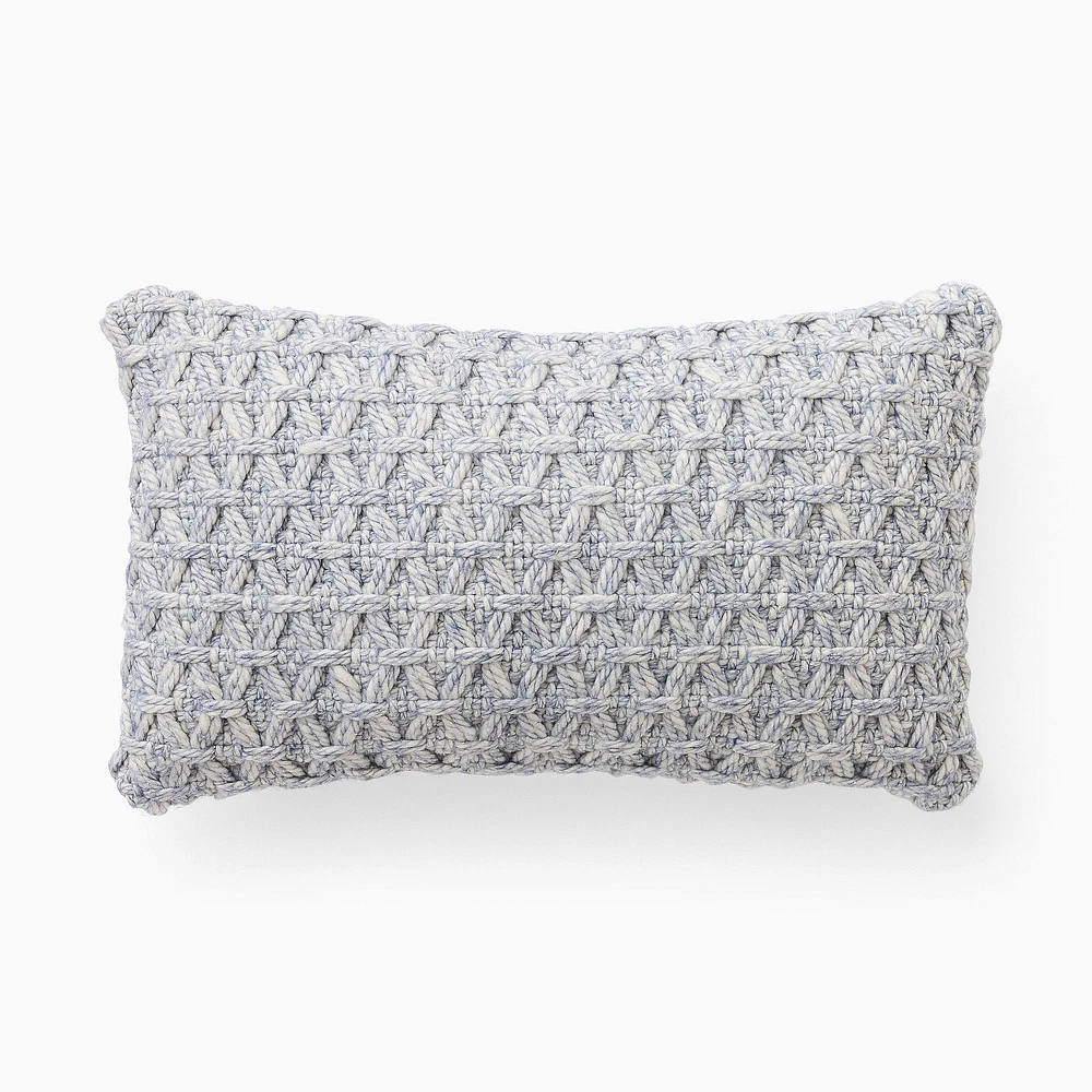 Outdoor Lattice Crochet Pillow | West Elm