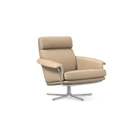 Kristoff Leather Swivel Chair | West Elm