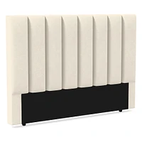 Emmett Vertical Tufting, Headboard, Queen, YDLW, Alabaster, No-Show Leg