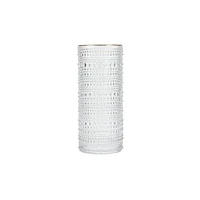 Jupiter Beaded Collins Glass, 10.8oz, Clear with Gold Rim, Set Of 6