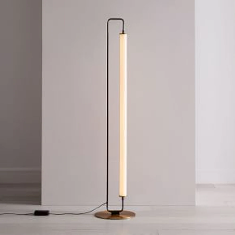 Linear Floor Lamp Burnished Bronze  (58")