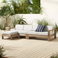 Portside Outdoor 3-Piece Chaise Sectional (120"–147") | West Elm