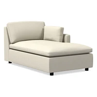 Open Box: Marin LA 75" Sofa, Down, Performance Velvet, Black, Concealed Support