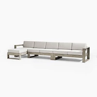 Portside Outdoor 3-Piece Chaise Sectional (120"–147") | West Elm