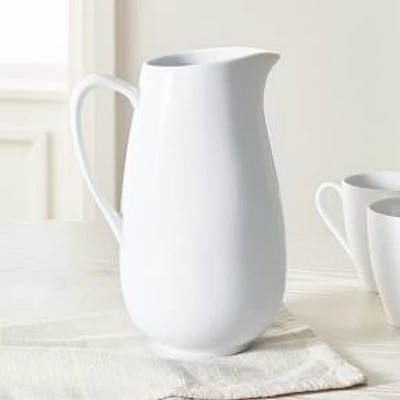 Organic Shaped Pitcher, White