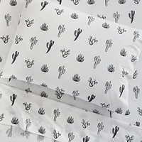 Cactus Sheet Set Standard Pillowcase, Black and White, WE Kids