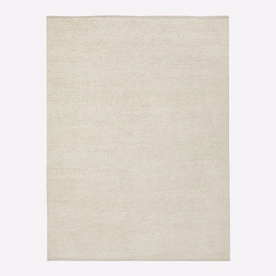 Mini Pebble Jute Wool Rug, Alabaster, 3'x5'