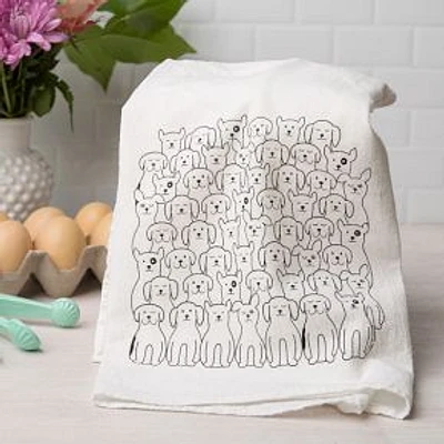 Dogs Flour Sack Towel set of 2