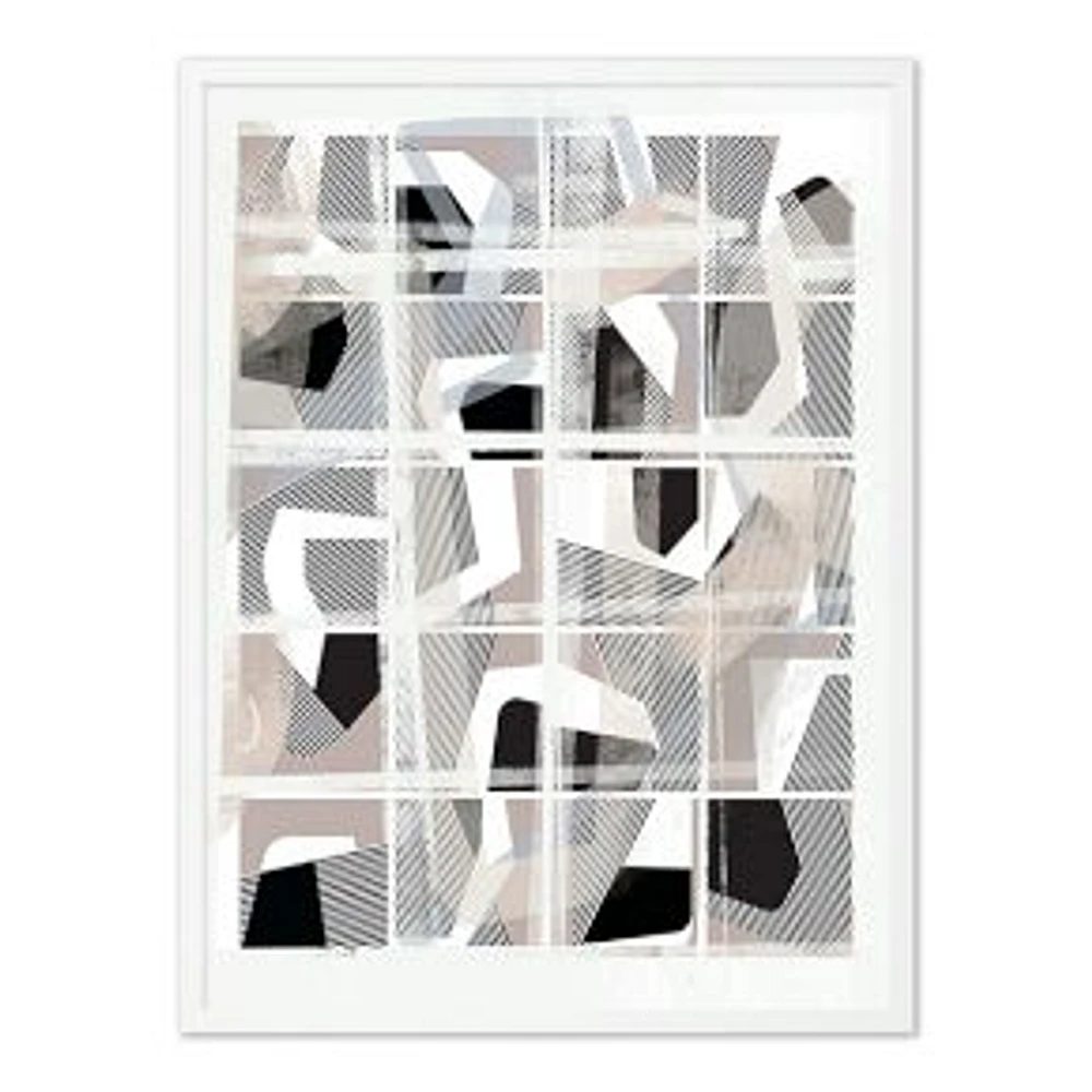 Misshapen Set I by Coup d'Esprit Framed Paper White Maple 24x32