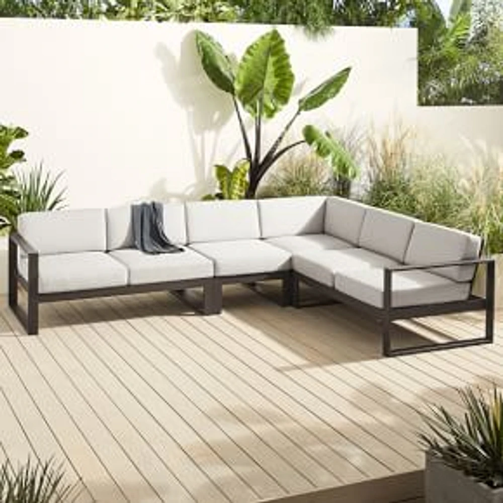 Portside Aluminum Sectional Armless Single