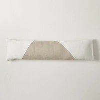 Cotton Linen & Velvet Corners Oversized Lumbar Pillow Cover | West Elm