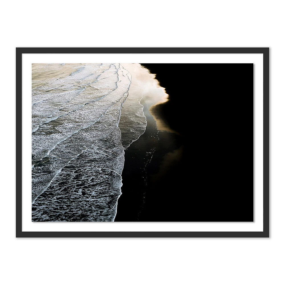 Black Sand Beach Framed Wall Art by Michael Schauer | West Elm