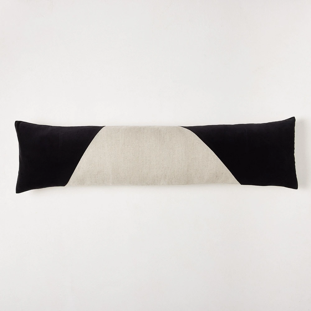 Cotton Linen & Velvet Corners Pillow Cover | West Elm