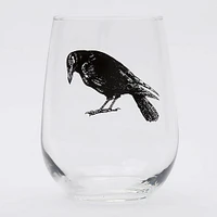 Bee Stemless Wine Glass Black