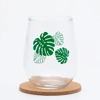 Bee Stemless Wine Glass Black