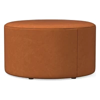 Isla Leather Ottoman | West Elm