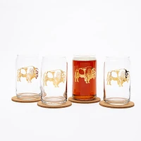 Bee Beer Can Glass