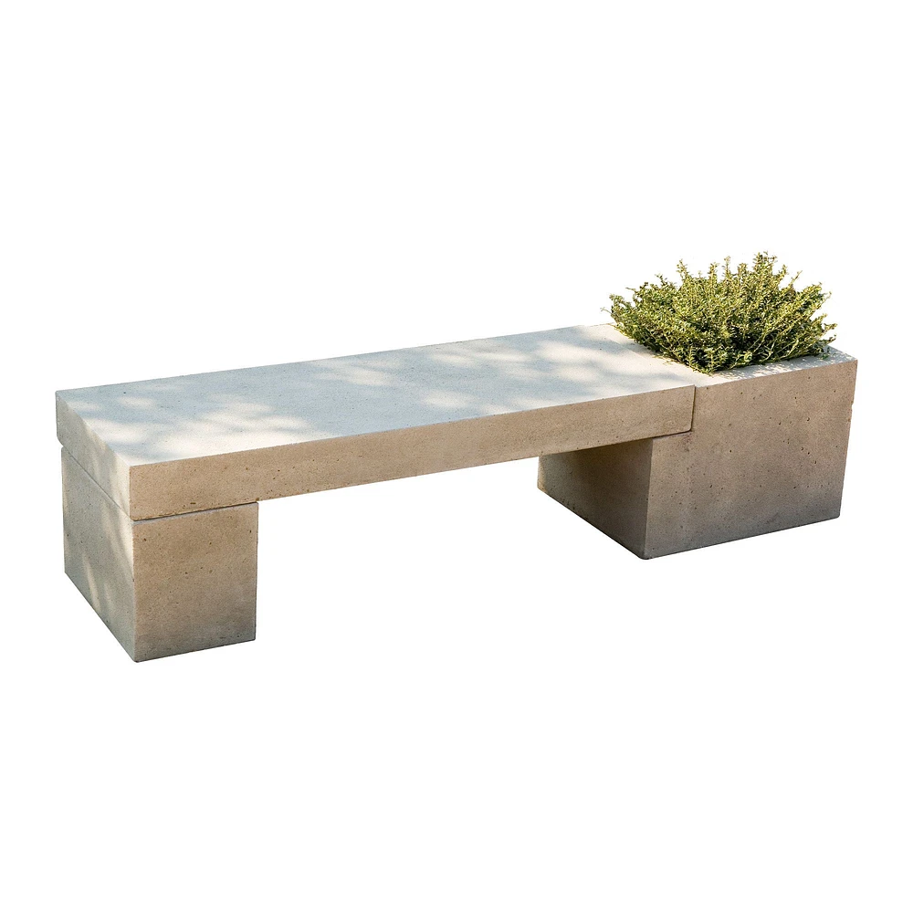 Garden Bench w/ Planter | West Elm