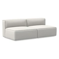 Remi Leather 2-Piece Armless Sofa (70") | West Elm