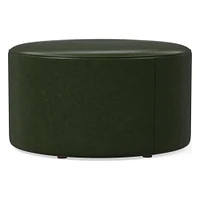 Isla Leather Ottoman | West Elm