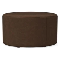 Isla Leather Ottoman | West Elm