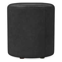 Isla Leather Ottoman | West Elm