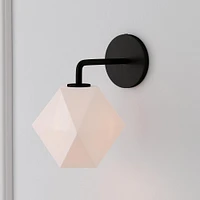 Sculptural Glass Faceted Wall Sconce - Small | West Elm