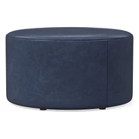 Isla Leather Ottoman | West Elm