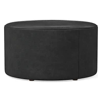 Isla Leather Ottoman | West Elm