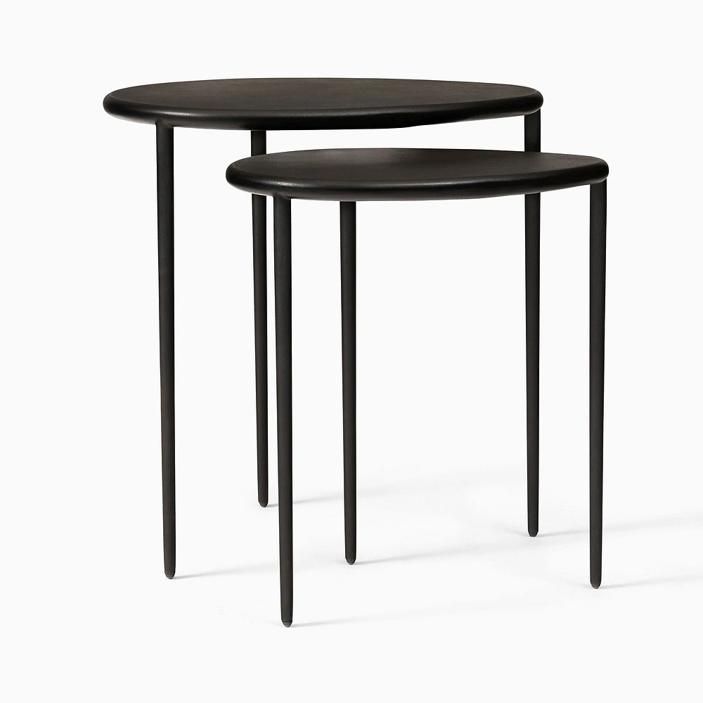 Colin King Bronze-Finished Nesting Side Tables | West Elm