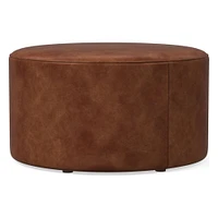 Isla Leather Ottoman | West Elm