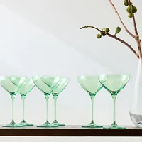 Estelle Colored Glass Martini (Set of 6) | West Elm