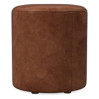 Isla Leather Ottoman | West Elm