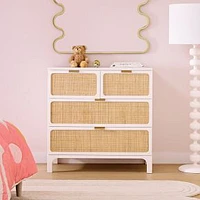 Ida Dresser  Narrow Dresser, White/Natural