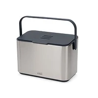 Joseph and Joseph Collect 4L Food Waste Caddy with Removable Bucket, Stainless-Steel