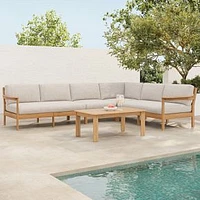 Playa Outdoor 124 in 4-Piece L-Shaped Sectional, Mast