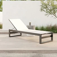 Portside Aluminum Outdoor Chaise Lounge, Dark Bronze