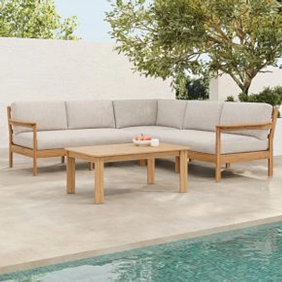 Playa Outdoor 95 in 3-Piece L-Shaped Sectional, Mast