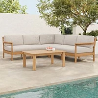 Playa Outdoor 95 in 3-Piece L-Shaped Sectional, Mast