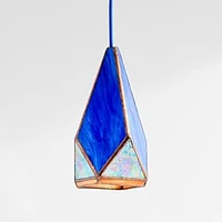 Hanging Greta Lamp, Bright Blue + Orange, Small