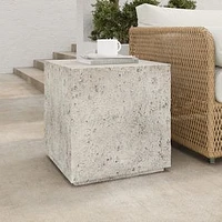 Malfa 17.75" Outdoor Square Side Table, White