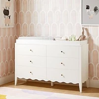 Daisy Dresser  Wide Changing Table Pack We White