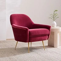 Pheobe Chair Deluxe Velvet Oxblood