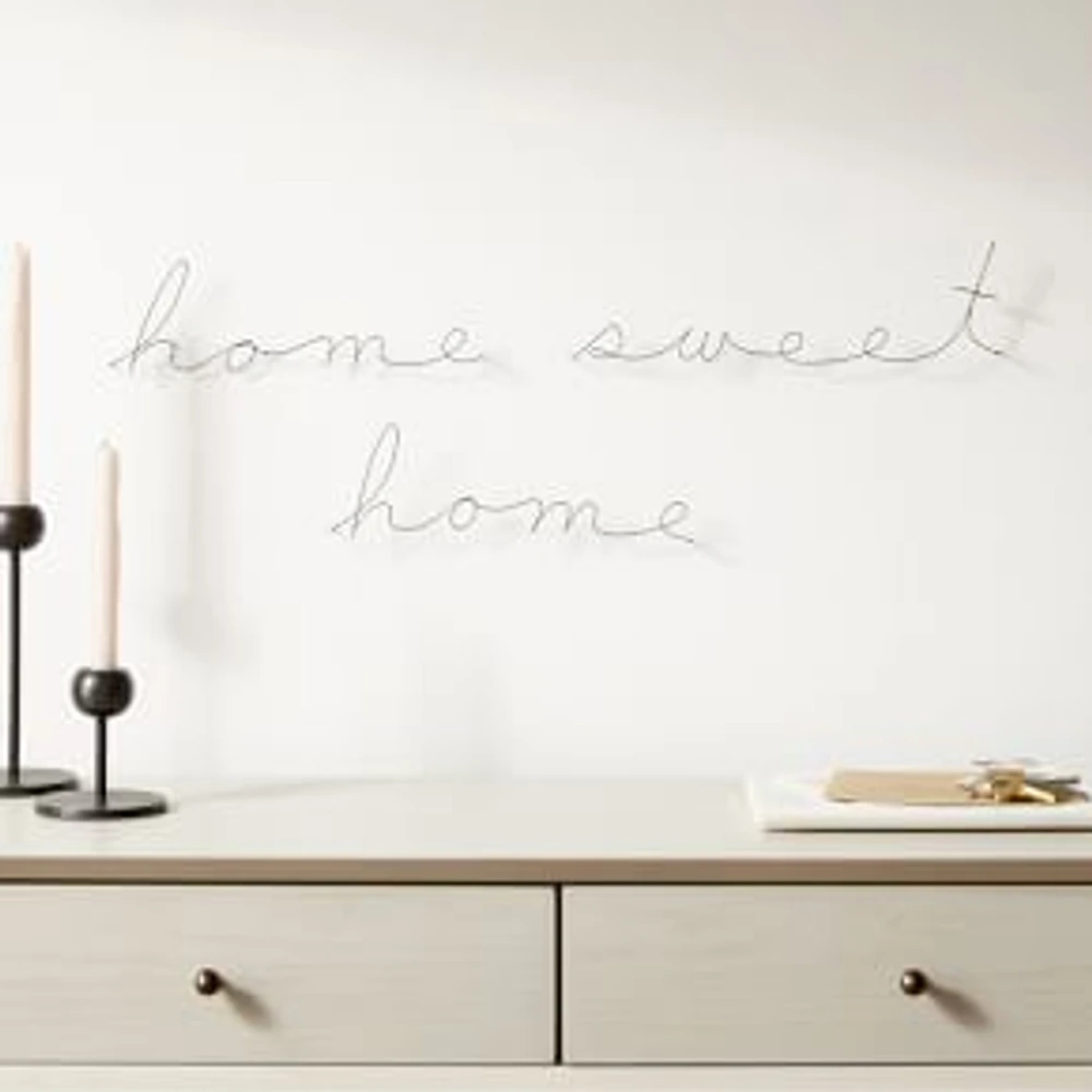 Home Sweet Home Wine Wall Art, Black